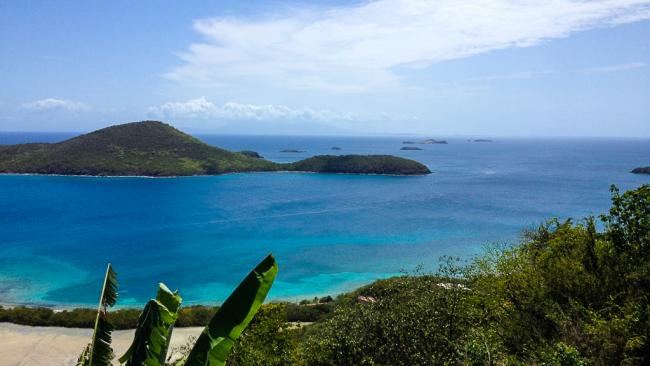 A shot of water and islands