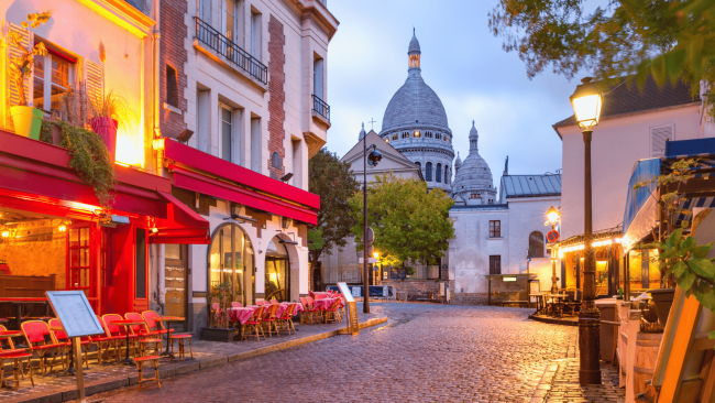 landscape image of paris street